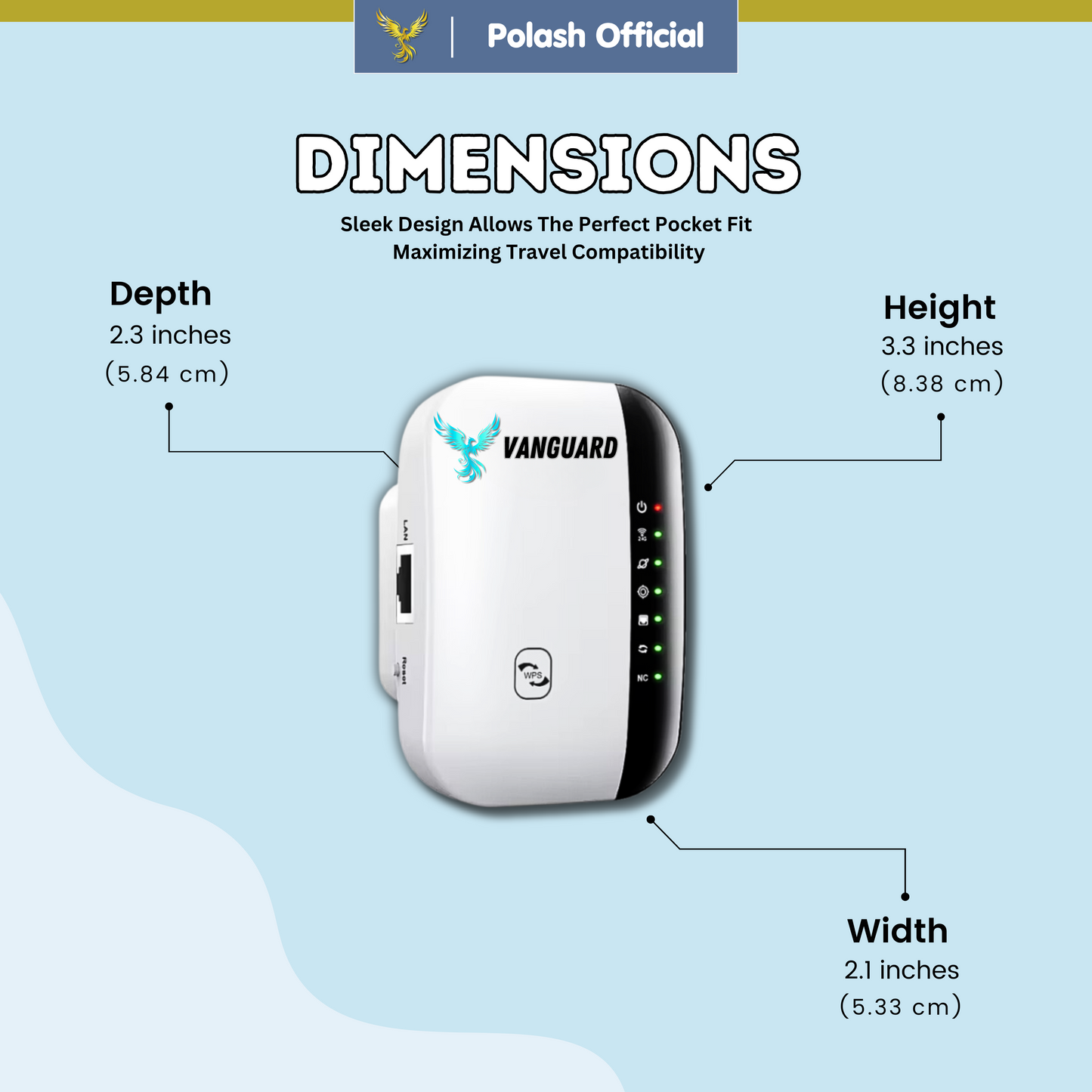 Polash™ Amplificador Wifi Vanguard 3.0