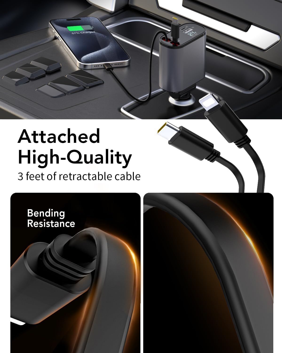 Aimtel Retráctil Cargador de Coche