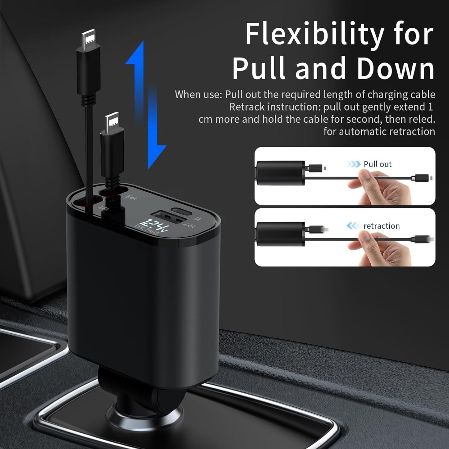 Aimtel Retráctil Cargador de Coche