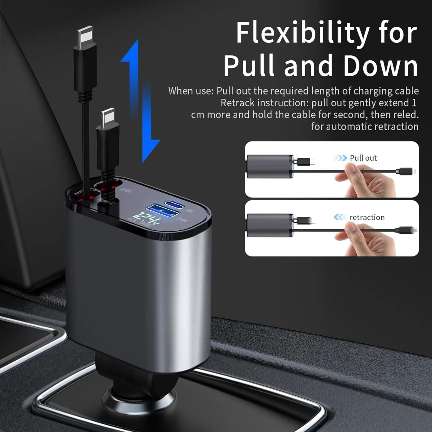 Aimtel Retráctil Cargador de Coche
