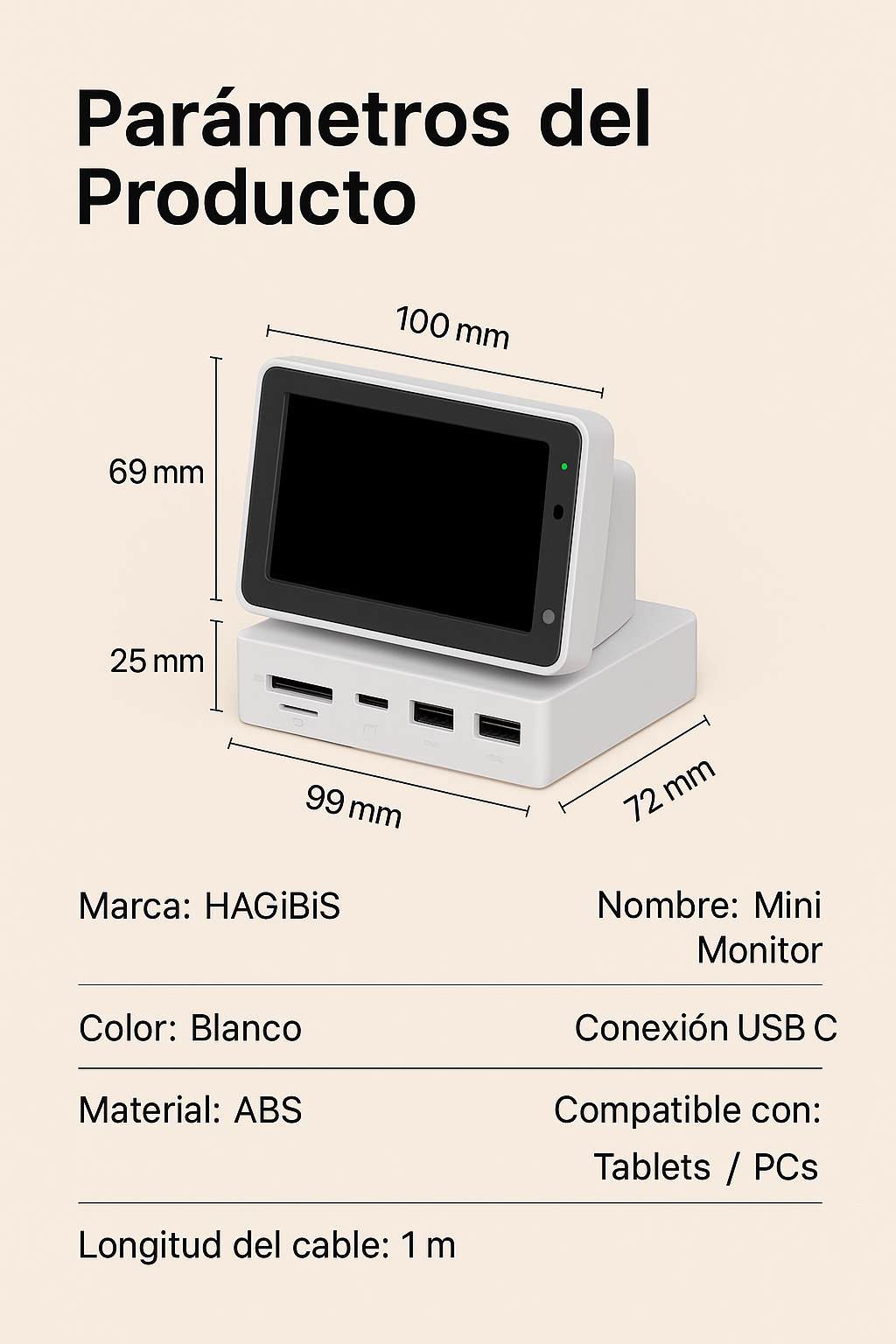 Mini pantalla monitor