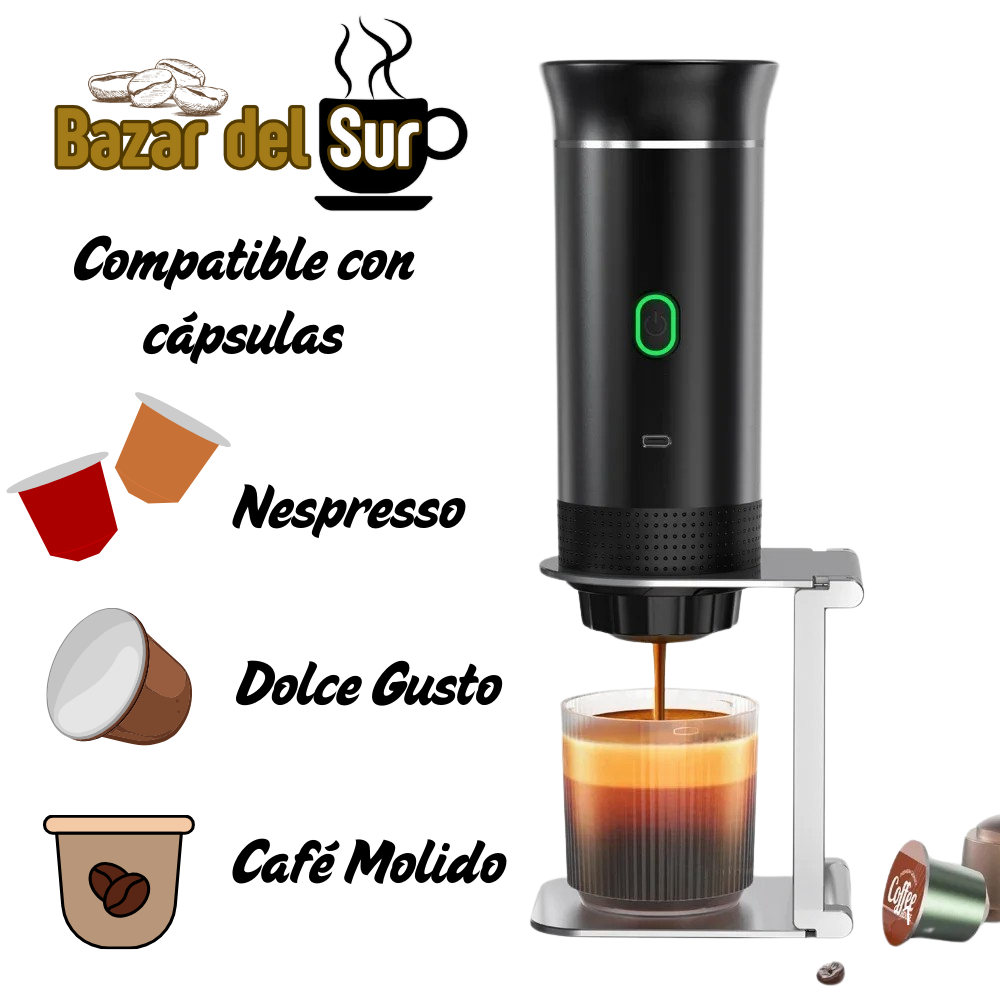 Cafetera portátil 3 en 1 con batería integrada
