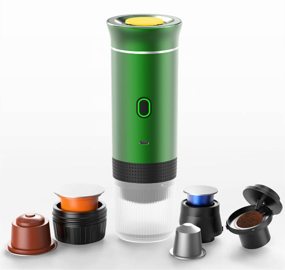Cafetera portátil 3 en 1 con batería integrada