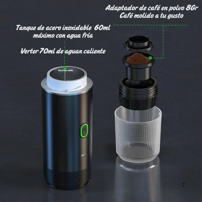 Cafetera portátil 3 en 1 con batería integrada