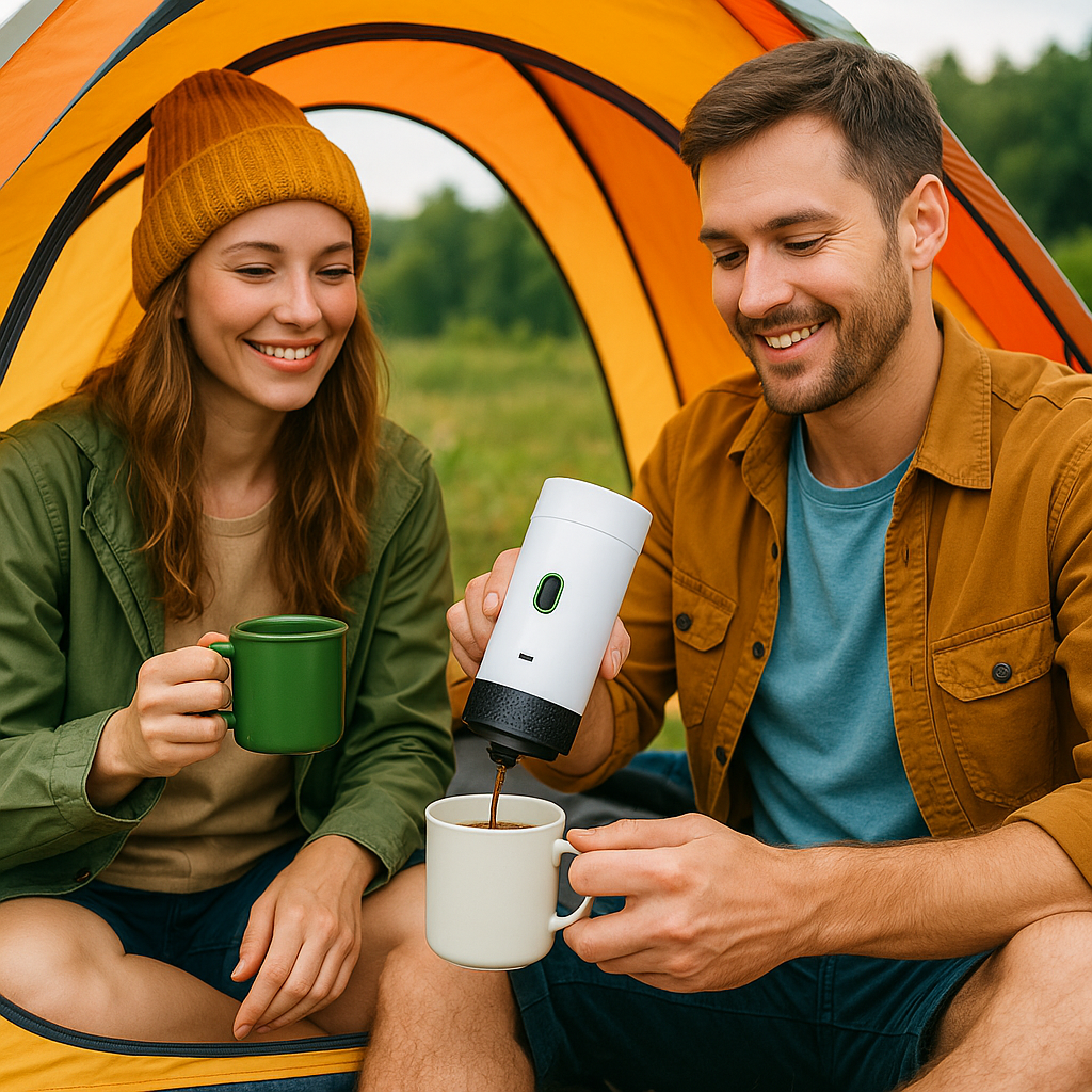 Cafetera portátil 3 en 1 con batería integrada