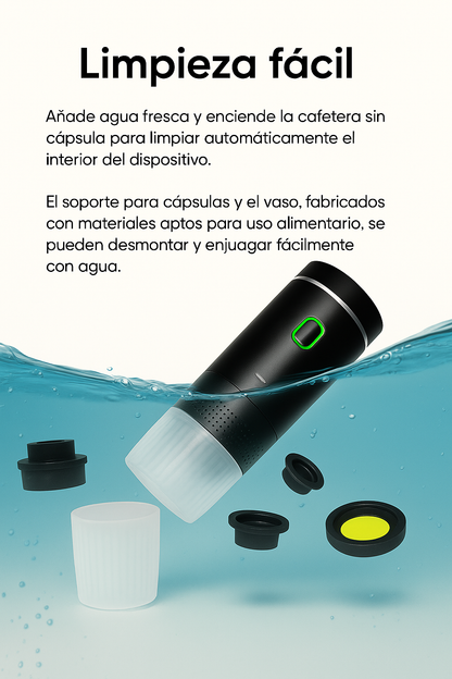 Cafetera portátil 3 en 1 con batería integrada