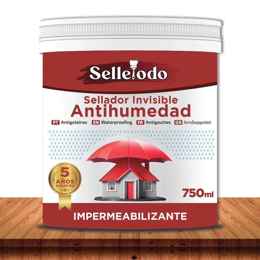 Selle Todo 750g - Impermeabilizante transparente contra infiltraciones, moho y humedad - [Duración de 5 años]